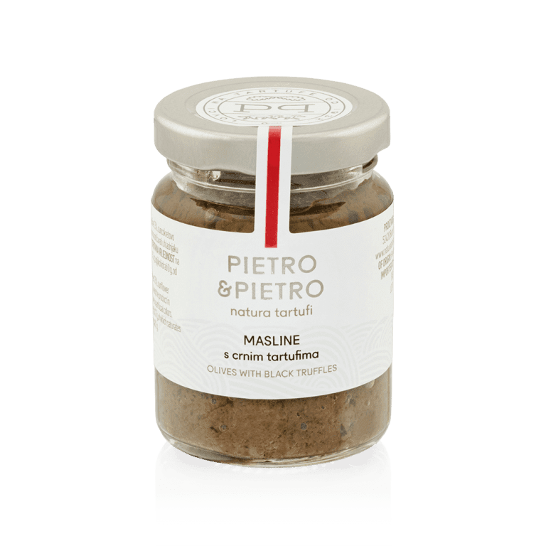 Olives with black truffles Pietro&Pietro