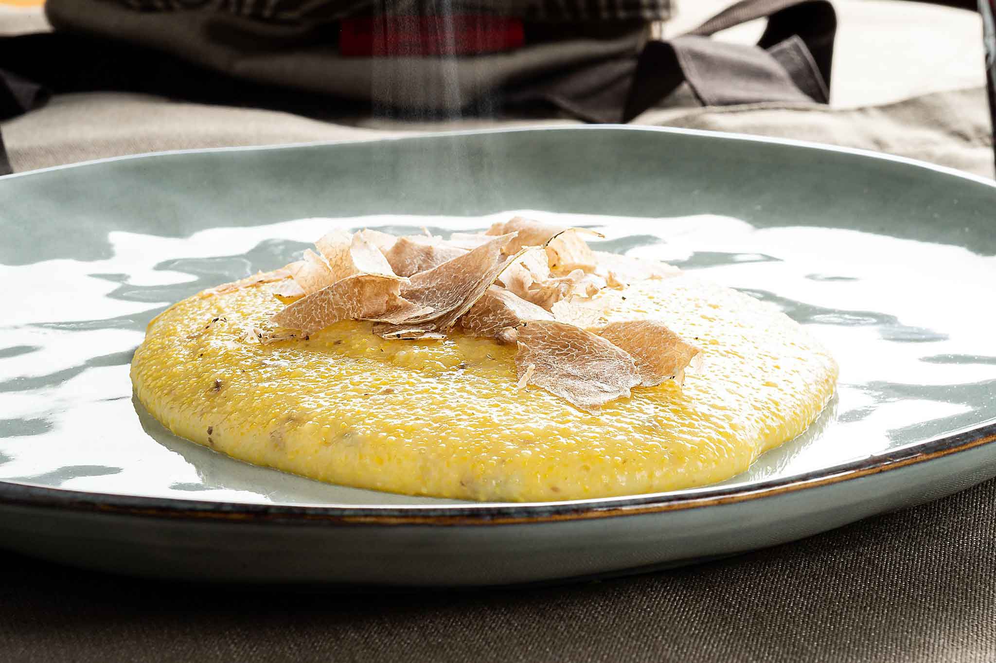 Polenta with white truffles - Pietro&Pietro